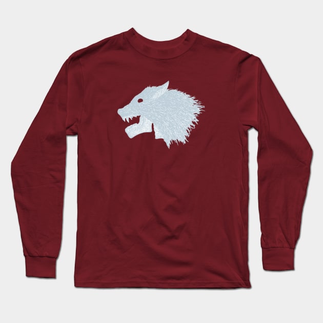 Snow Wolf Long Sleeve T-Shirt by anggainviagust